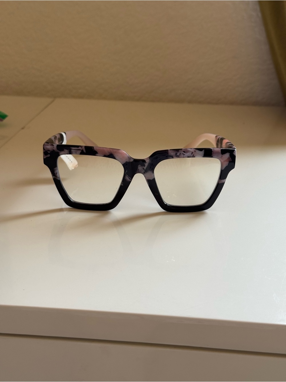 Anthropologie Square Acetate blue light Glasses 
size +0.00